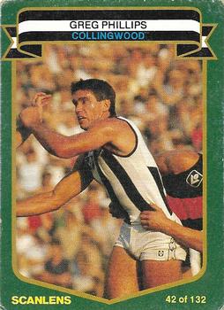 1985 Scanlens VFL #42 Greg Phillips Front